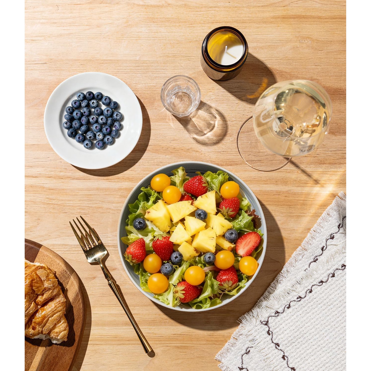 Theterra 7.5'' Ceramic Pasta Bowls, Salad Bowls Set of 4, Stoneware Serving Bowls for Fruits, Noodle, Dinner, House-warming Wedding Present, Desert Sage